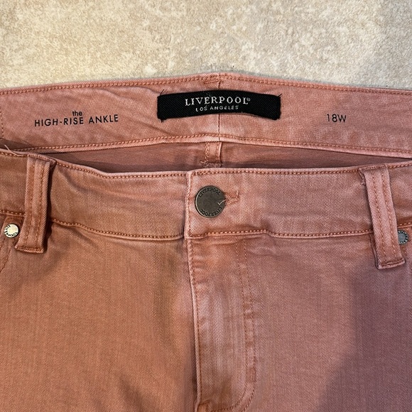 Liverpool High Rise Ankle Skinny Jeans Mauve Blush Pink 18 Plus - Picture 3 of 7